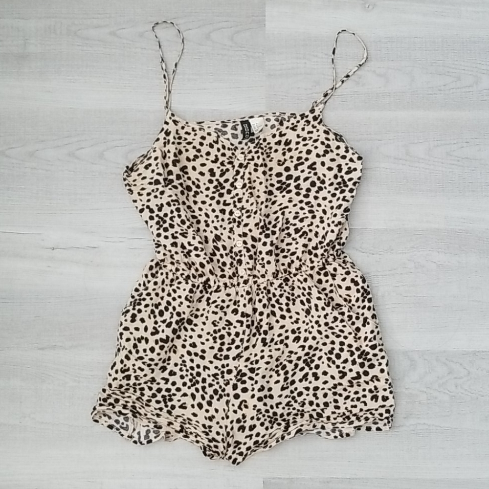 H&M cheetah pattern romper